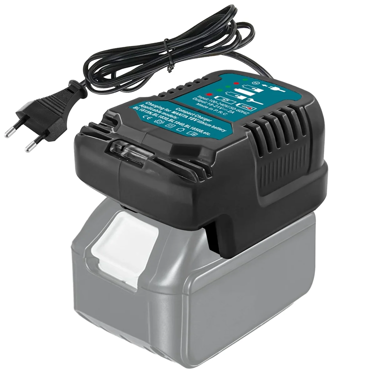 Replace for Makita 18V Mini Charger DC18RC Replace Charger for Makita Lithium Batteries BL1860 BL1450 BL1830 EU Plug 2