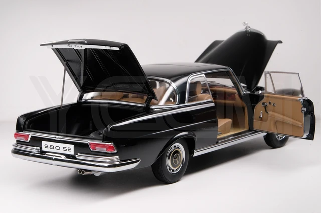 Autoart 1:18 280SE Black Vintage Car Simulation Limited Edition 