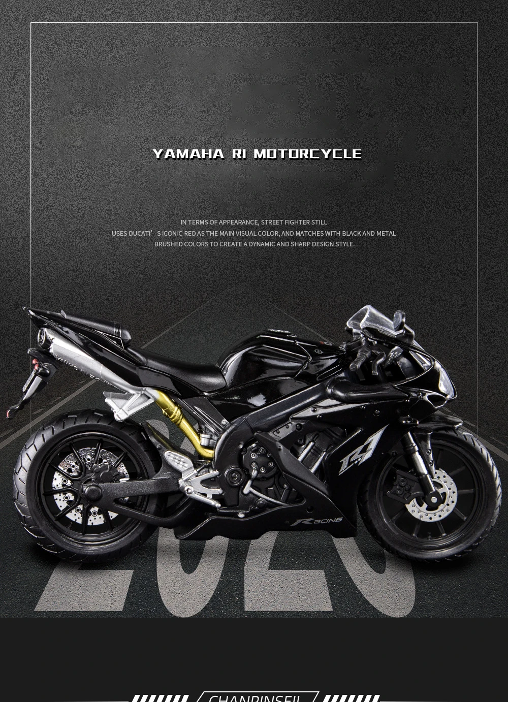 1:12 Yamaha YZF-R1 Racing Motorcycles Simulation Alloy Motorcycle Model Shock Absorbers Collection Toy Car Kid Gift