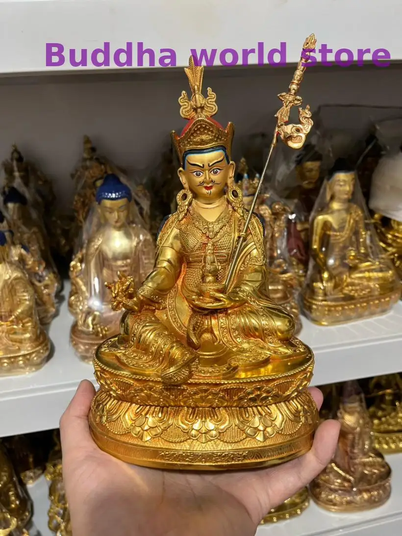 2025 large Exclusive COPPER Guru Rinpoche Padmasambhava Tibet Buddhism Buddha statue HOME Altar worship Effective protection 4