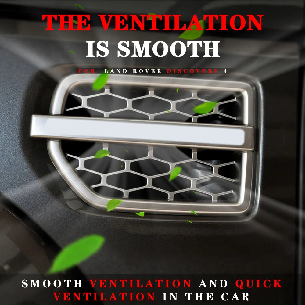 랜드로버 디스커버리 4 LR4 2010-2016용 차량 에어 벤트 사이드 벤트 그릴 흡기 펜더 아웃렛
