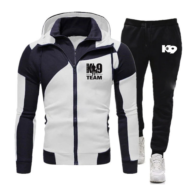 TRAINER K9 Team K9 Unit Malinois 2023 Printing Men's Hooded Jacket+Pants Autumn Sport Casual fashion Sportswear Jogging Suit