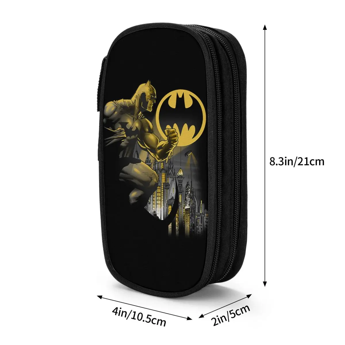 Pencil Case Bated Man Bat Signal Pencilcases Pen Box for Girl Boy Large Storage Bag Office Gifts Stationery