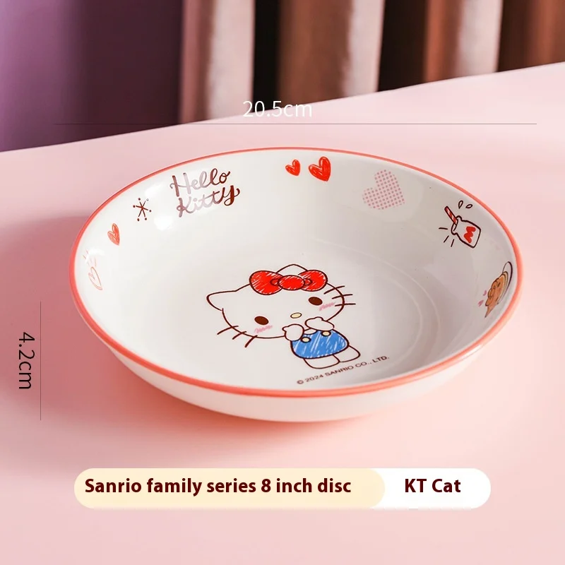 thumbnail image 1 of MINISO HelloKittyTableware Cinnamoroll Cuenco Cuchara Plato Vajilla de cerámica Linda para niños Juego de utensilios de cocina Vajilla Regalos, 1 of 5