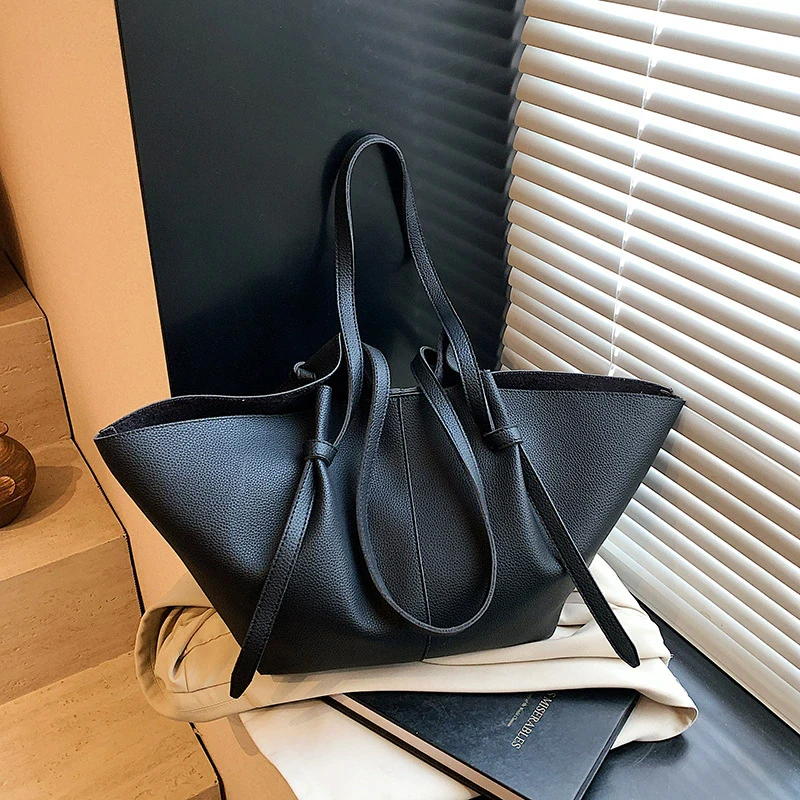 Soft PU Leather Shoulder Bag2-IN-1 Branded Designer Tote Bags For Women Big Capacity Shopper Tote Set Luxury Designer Handbags