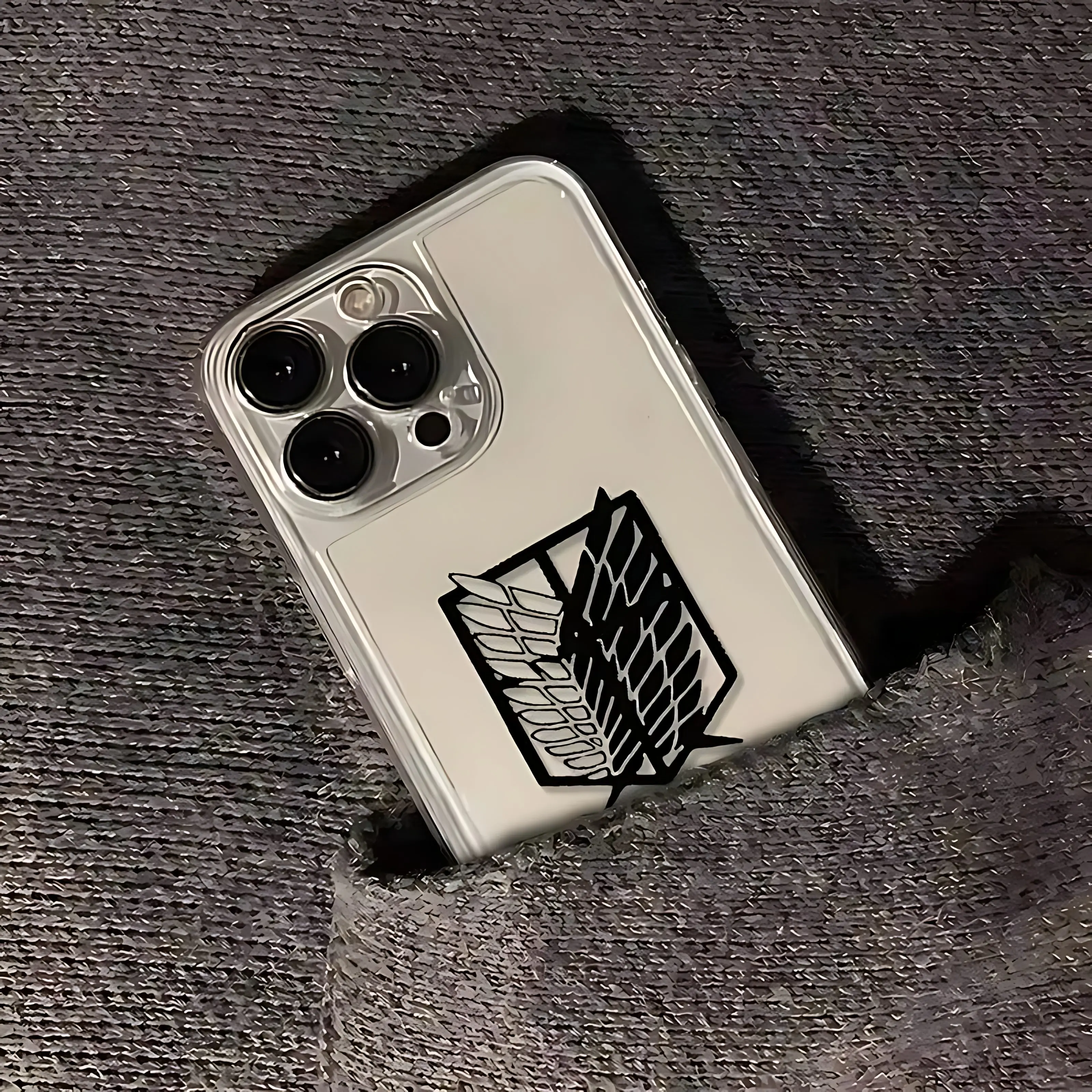 Anime Attack on Titan Clear Back Phone Case