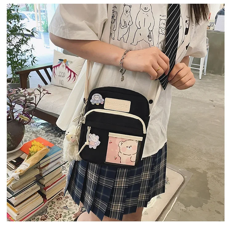 New 2024 Japanese Style Crossbody Bags Kawaii Girls Small Shoulder Bag Transparent Itabag Women Handbags and Purses Phone Bag