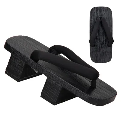 夏の女性のスリッパ日本下駄下駄芸者サムライアニメコスプレ靴厚底