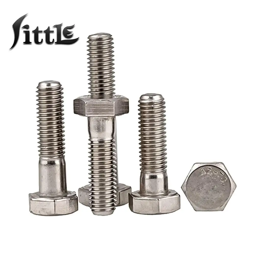 1/2/3/5/10 Pcs M6 M8 304 Steel Hexagon Head Bolts Extended Thread MaleHexagons Bolts Vis Half