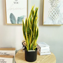 

76cm Artificial Tiger Piran Plant Leaf Faux Sisal Iron Tree Sansevieria Prain Potted Plants Home Vase Arrangement Bedroom Decor