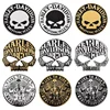 Large 3D Metal Skull Skeleton Sticker For Harley Davidson Motorcycles Car Locomotive Tail Fuel Tank Cover Machine Head Emblem 2