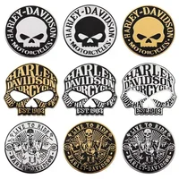 Large 3D Metal Skull Skeleton Sticker For Harley Davidson Motorcycles Car Locomotive Tail Fuel Tank Cover Machine Head Emblem 2