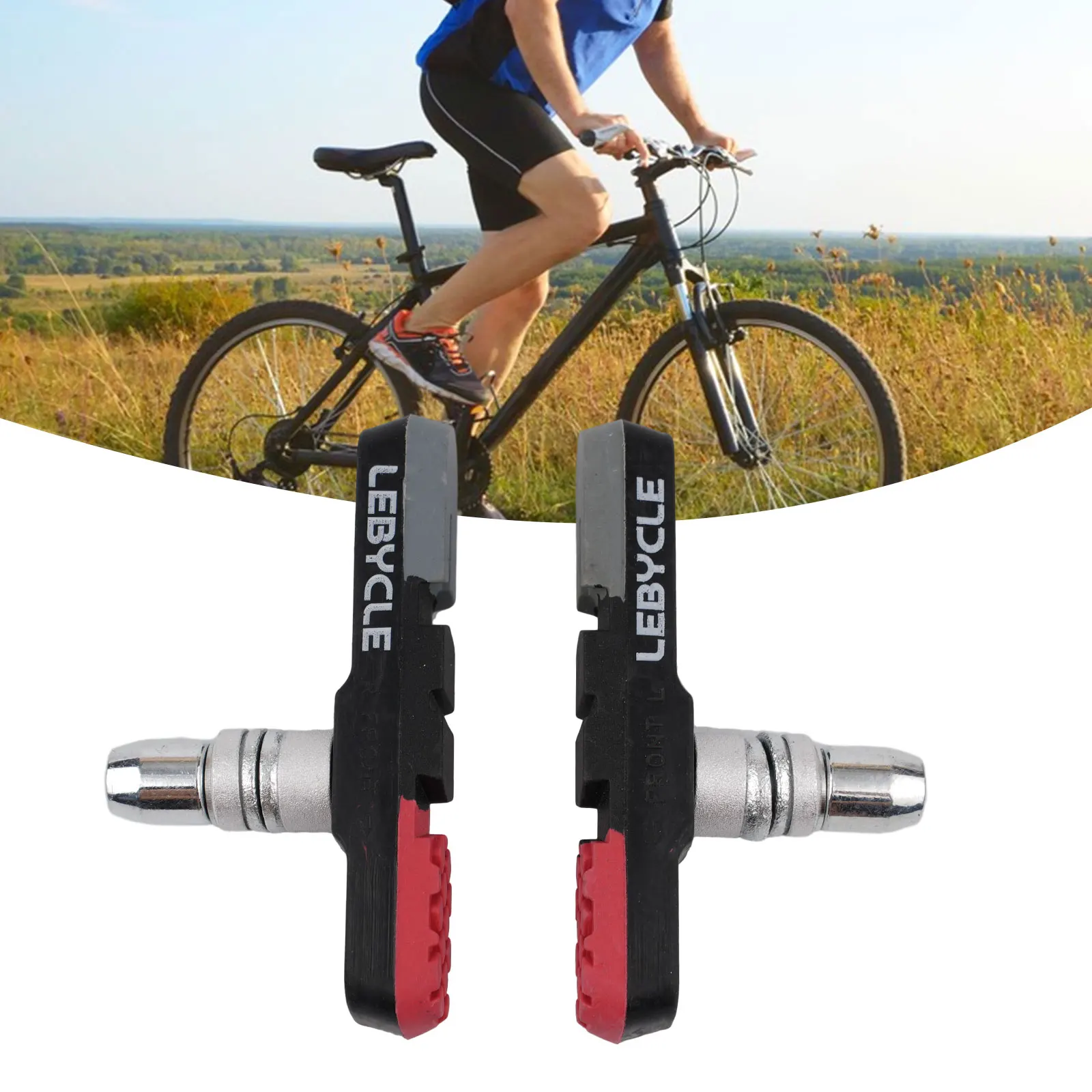 Brakes Block V Brake Pads Cycling Parts Mountain Bike Bicycle Brake Pad Brakes Block Practical Virgin Rubber 73MM Length