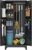 Storage Cabinet with Lockable Doors, Functional Garage Storage Cabinet, Tool Cabinet Garage Organization Cabinet with Hanging Ro 1