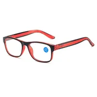 Anti Blue Light Reading Glasses Fashion Women Men Clear Sqaure Computer Presbyopic Eyeglasses Spring Legs Frame Eyewear 5