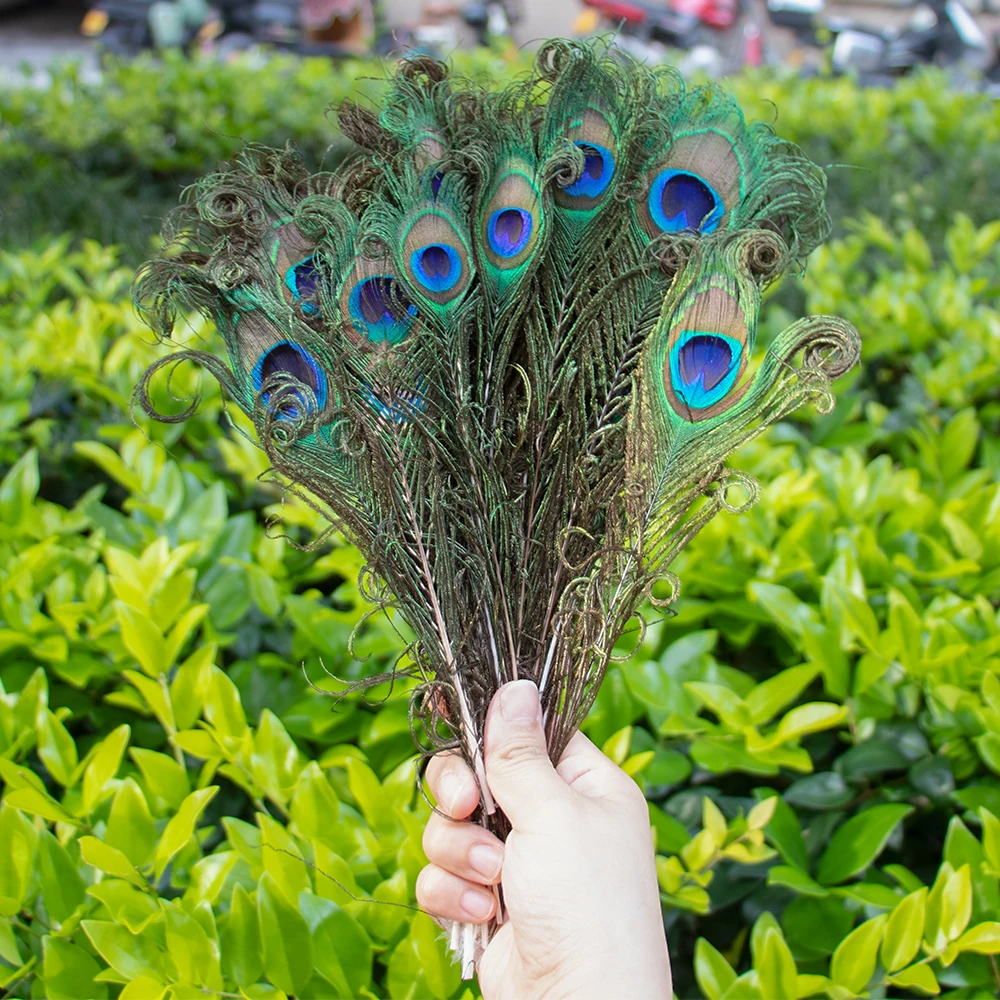 천연 공작 깃털 술 공예, 홈 데코레이션, DIY 주얼리 제작 액세서리, 25-30 40-45 cm 깃털, 도매 50 개