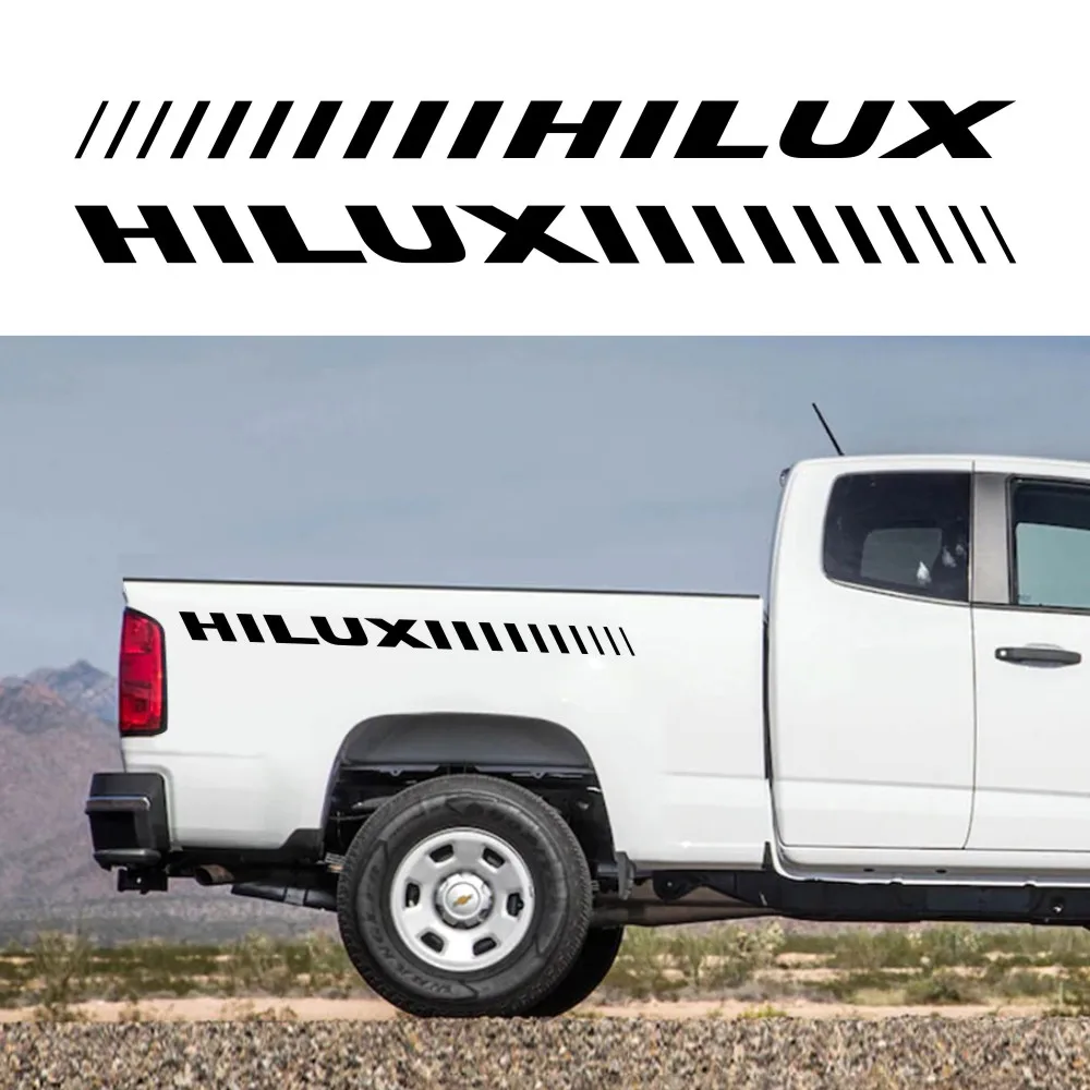 2Pcs Fashion Racing Creative Striped Car Stickers Per Hilux Decoration Pickup Truck Trunk Accessori In Laminato Vinilico