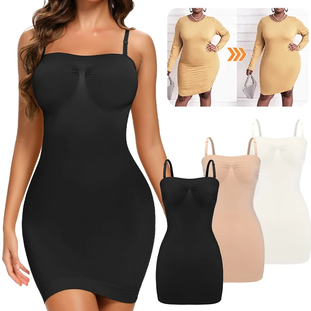 Women Shapewear Strapless Tube Slip Dress Mini Bodycon Dresses for Women  Seamless Tanks Top Dress Slimming Underwear Corsets - AliExpress