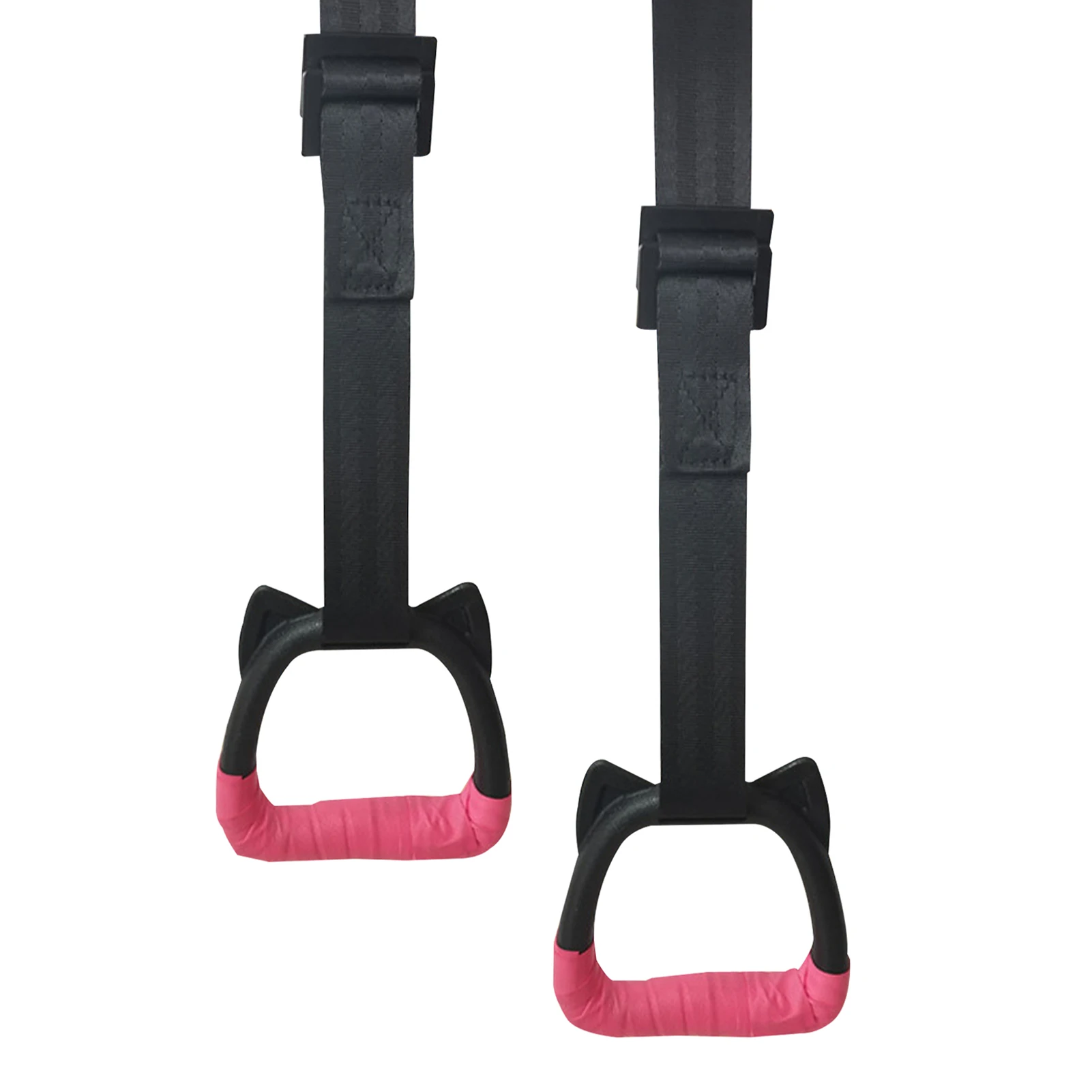 Home Gym Pull Up Door Horizontal Bar Fixed Wall Hanging Fitness Ring With Adjustable Straps Gym Exercise Sport Workout Equipment doorway pull up bar gym pull accessories