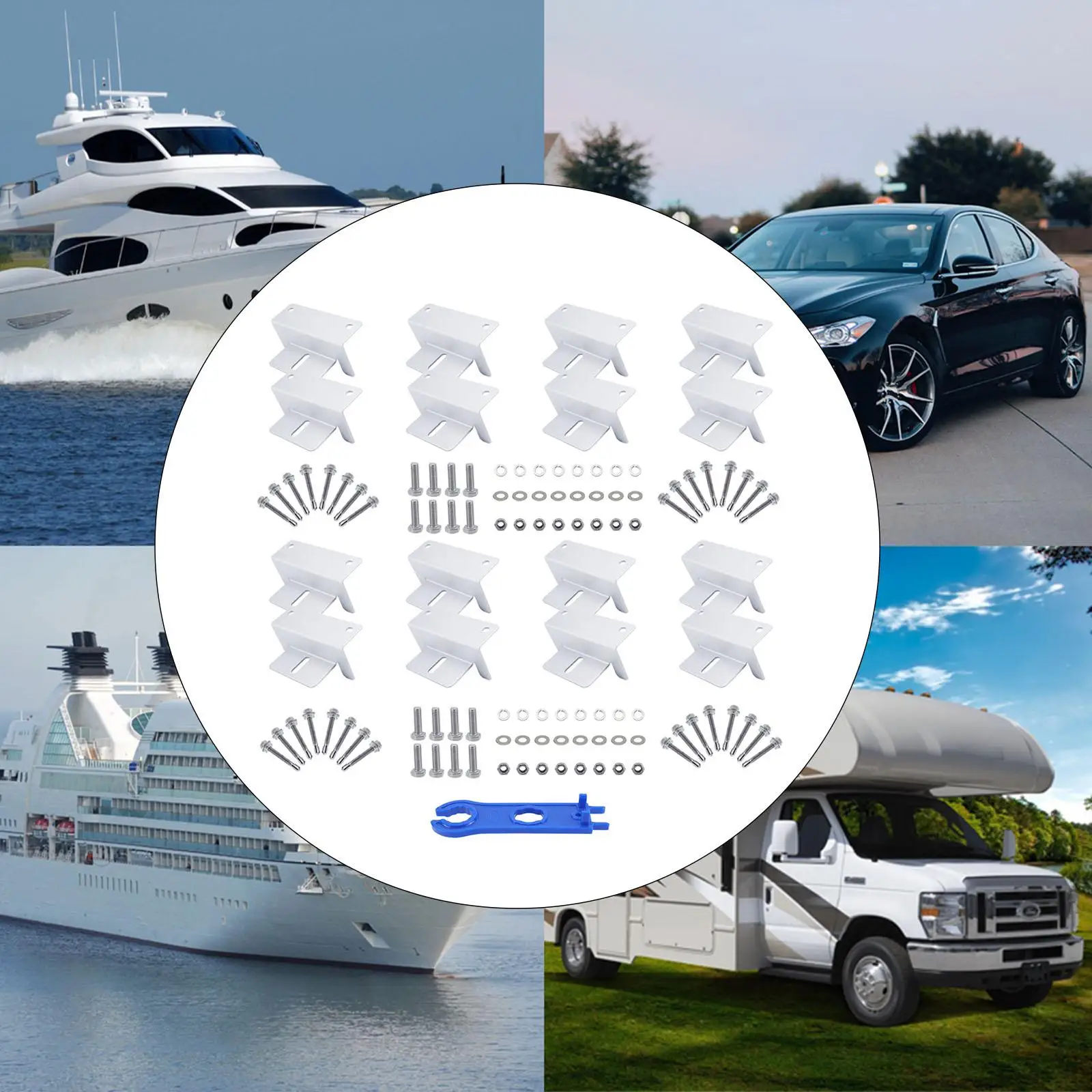 

Монтажный кронштейн для солнечной панели, нержавеющий, простая установка с гайками и болтами, алюминиевые прочные кабины, Rvs фургоны, лодки, крыши