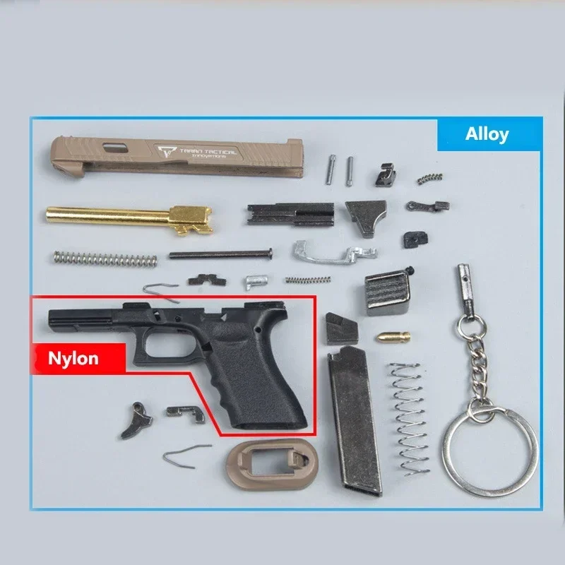 1: 3 Detachable Alloy + Nylon Tti G34 Keychain Gun Toy Model (can Not Shoot) 2024 Christmas boys gifts,, pendants gifts 5