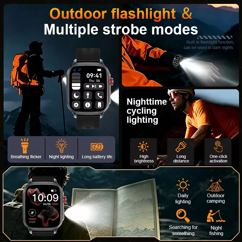 Nouvelle Montre Connectée Bip 5 Max 2026 Amazfit pour Hommes, Sportive, Étanche IP68, Lampe Torche Extérieure, Appel Bluetooth, Montre Connectée Tendance pour Femmes, Idéale pour un Cadeau