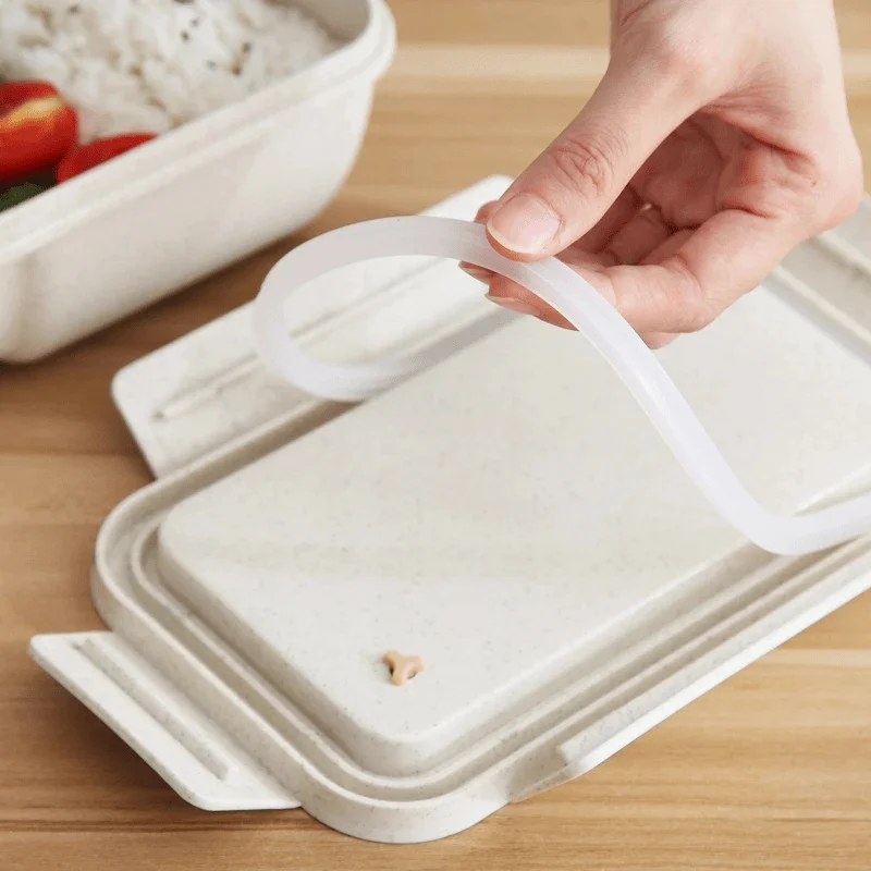 Eco-Friendly BPA Free Wheat Straw Portable Bento Box - Microwave Safe Lunch Container
