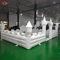 Fast Air Shipping 6x4m Pink Ball Pit White Wedding Bounce House Inflatable Ball Pool for Sale with Blower 2