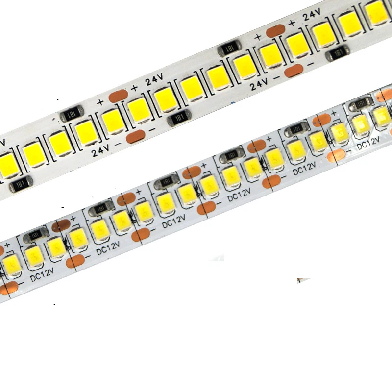 5m 22w LED 스트립 2835 240leds/m 1200 Led 12V 24V 유연한 테이프 120w IP65 IP67 방수 2700k 3000k 4000k 4500k 6000k 6500k