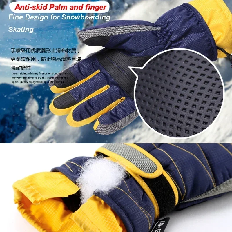 2024 Winter Warm Mountain Snowboard Ski Gloves men women Cold Snow Skiing Mittens Waterproof Snowmobile Handschoemen Air+ 5002 5