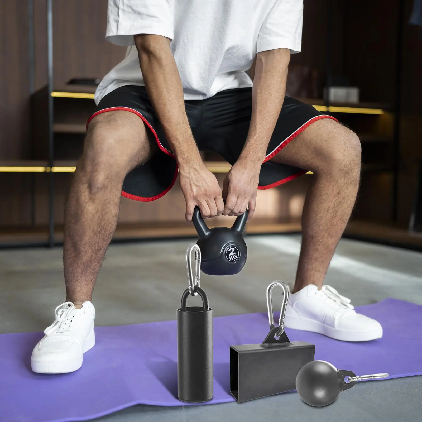 Pinch Block Hand Grip Set Compact for Kettlebells Cable Machine Fitness