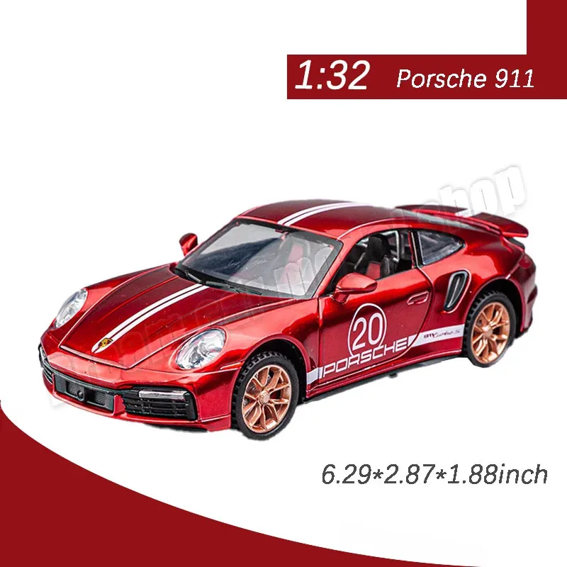 

Модель автомобиля из металлического сплава в масштабе 1:32 Porsche 911 GTR3 TAYCAN, модель автомобиля, детская игрушка, декор для гостиной, праздничный подарок, спортивный литая модель автомобиля