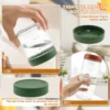4Pcs 500ml Clear Glass Overnight Oat Jars With Sealed Lid Stackable Wide Mouth Oatmeal Containers for Yogurt Pudding Honey Nut 5