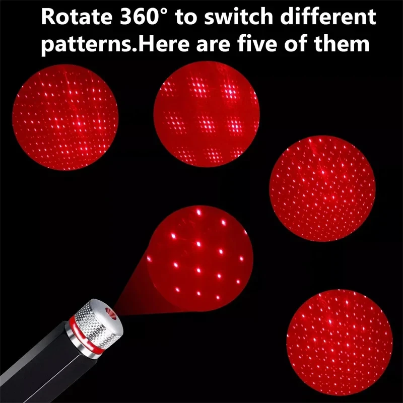LED Light Projector 2pcs Mini LED Car Roof Star Night Light Projector Atmosphere Galaxy Light USB Decoration