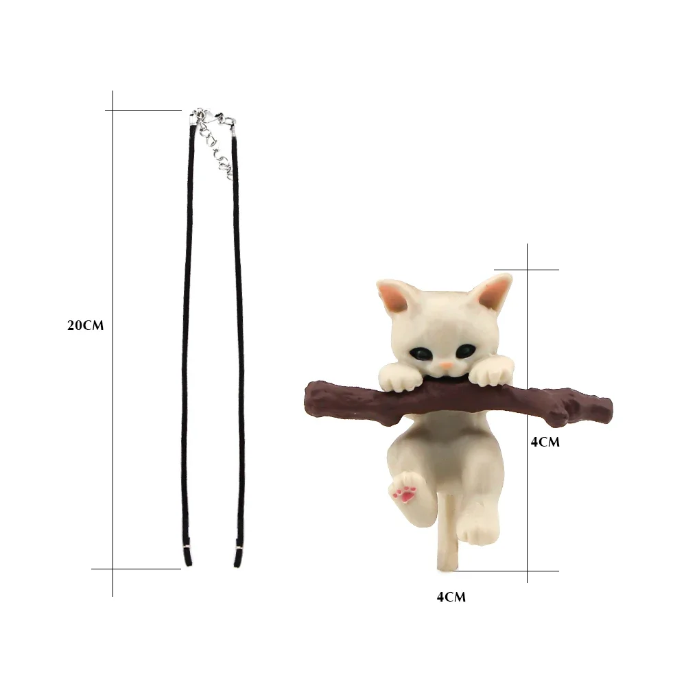 자동차 펜던트 장식품 고양이 애호가 자동 인테리어 후면보기 미러 귀여운 지점 고양이 매달려 장식 매달려 트림 액세서리