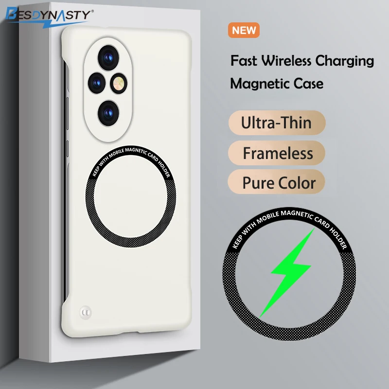 Ultra Slim Magnetic Frameless Solid Color Phone Case - Hard Cover