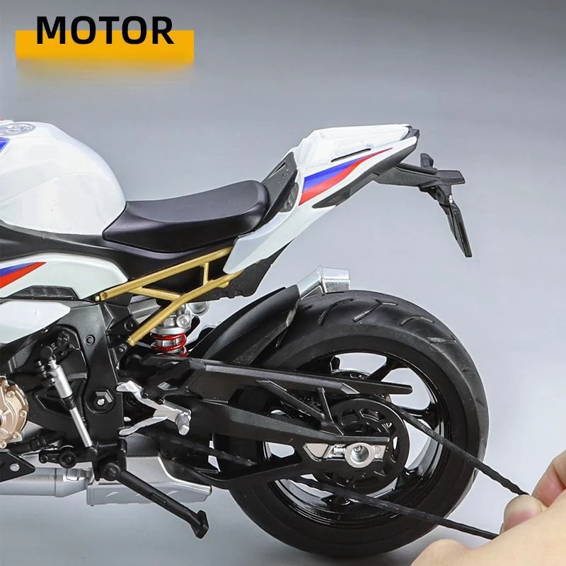 1/9 BMW S1000RR Racing Toy Motorcycle For Children Diecast Metal Large Size Model Super Racing Lightable Collection Gift For Boy 3