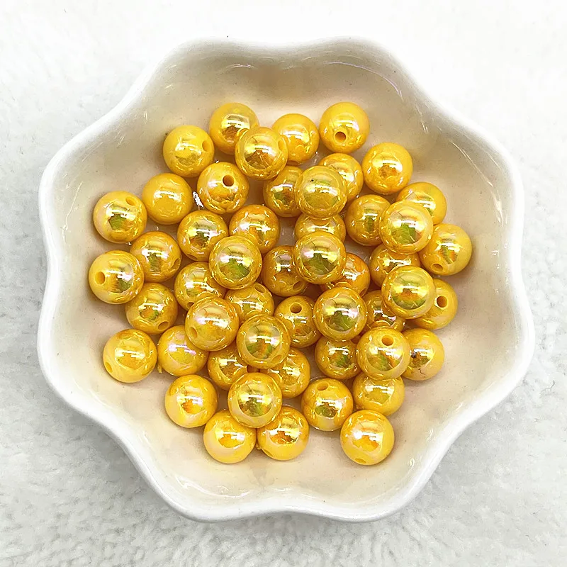Spacer beads 50pcs 8mm mixed colour AB round acrylic for jewelry making DIY handmade bracelets accessories
