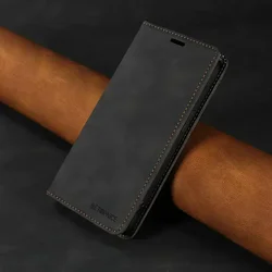 Luxury 360° Protection RFID Flip Cover Case for Moto Edge 50 Neo (Black)