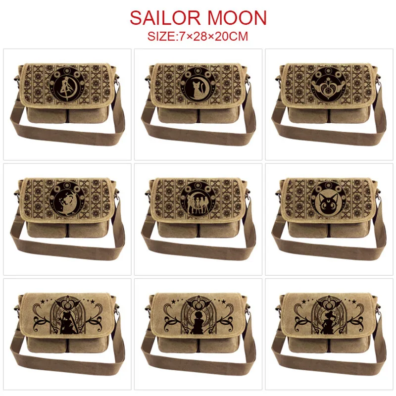 

Sailor Moon Luna Cat Cross body Bag Messenger Bags Canvas Shoulder Bag Cartoon Anime School Book Tote