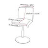 1Pc Water Repellent Bar Chair Cover Anti-dirty Short Back Chair Seat Slipcover Solid Color Armless Stool Protector for Hotel 2