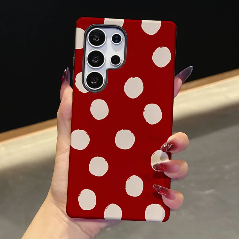Chic Polka Dot Phone Case with Dual-Layer Protection