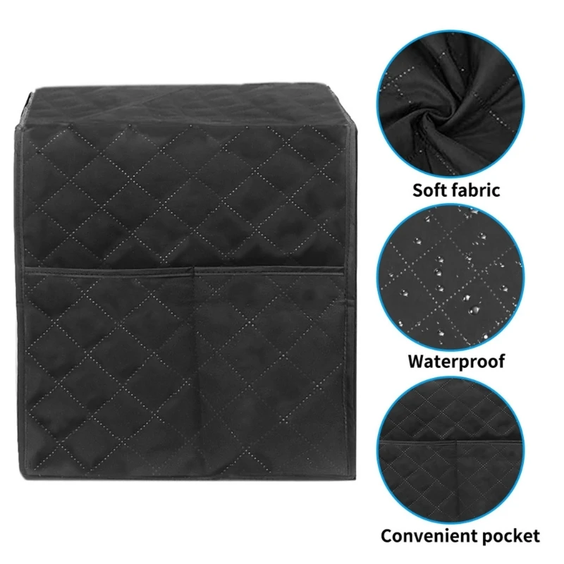 F1CC Coffee Maker Dust Cover with Pockets Coffee Machine Cover for Kitchen Appliance