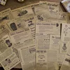 Journamm 30pcs/pack Vintage Newspaper Style Materials Paper Lightweight Paper DIY Scrapbooking Collage Junk Journal Decor Paper 4