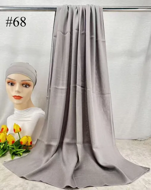Mini Hijab Modal avec sous-bonnet – Ensemble Basique Extensible, Foulard Fin et Respirant, Protection Solaire, Voile 165*50cm