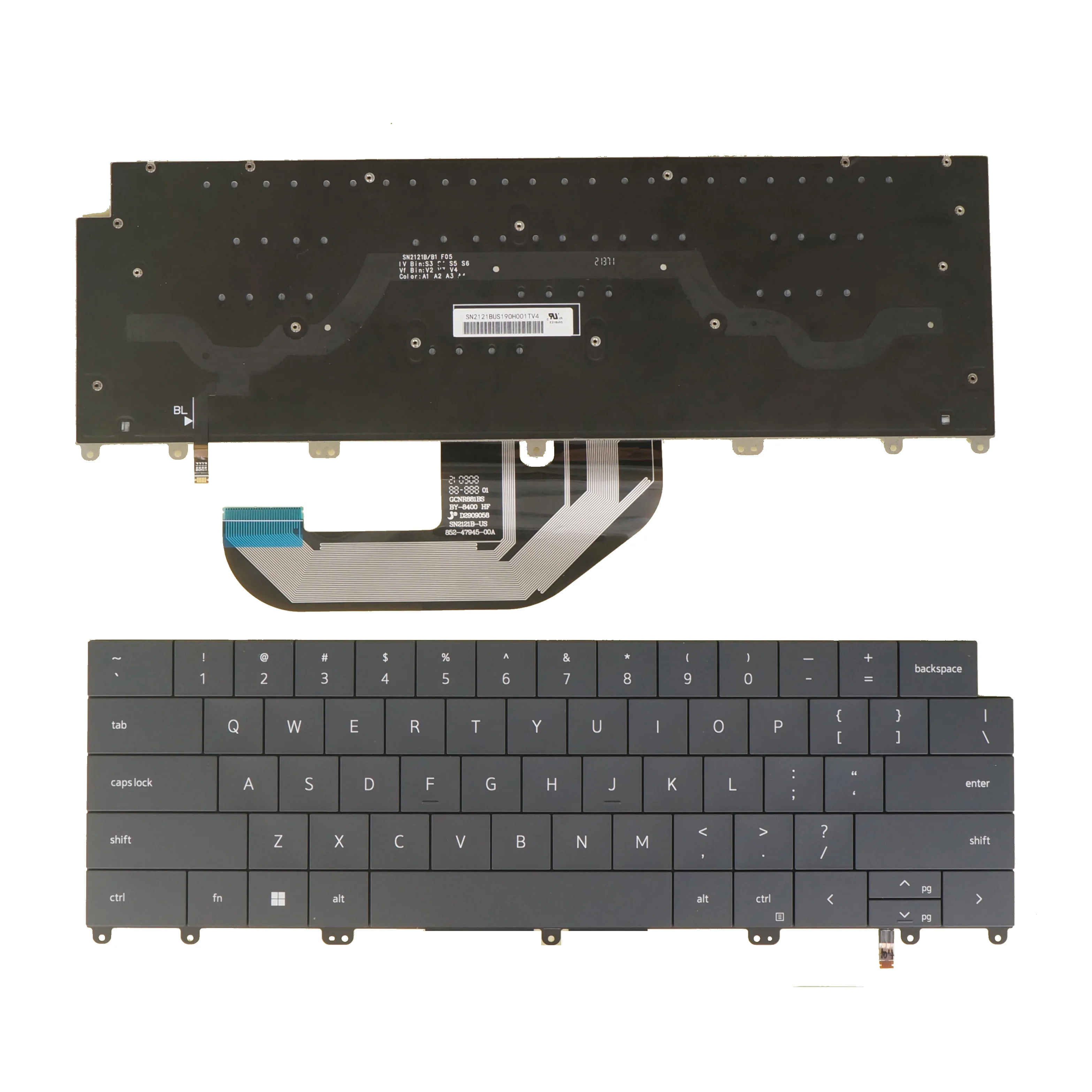 

Английская клавиатура с подсветкой для ноутбука DELL XPS Plus 9320, XPS 9320 049NVP LK133OM1A00