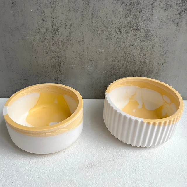 라운드 스트라이프 캔들 항아리 실리콘 몰드: 독특한 수제 제품을 위한 이상적 선택