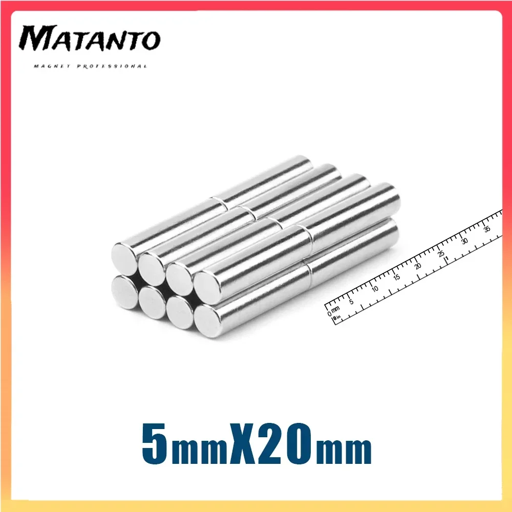 

10/20/50/100PCS 5x20mm Mini Disc Super Strong Search Magnet Small Round Neodymium Magnets N35 Fridge Magnetic Sheet 5*20mm