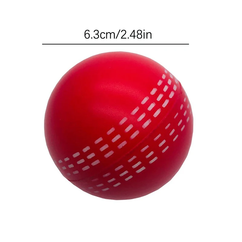 ? 1Pc 6.3CM 바운스 내구성 있는 놀이 훈련 연습용 매력적인 전통적인 스티치 모든 연령대 선수용 크리켓 공 재미있는 부드러운 PU