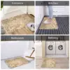 Swirl Pattern Non-slip Doormat Alfonse Mucha Art Nouveau Peonies Bath Kitchen Mat Prayer Carpet Indoor Pattern Decor 4